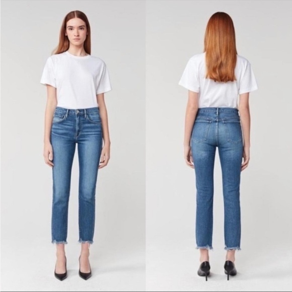 3x1 NYC Straight Leg Raw Hem Jeans 25
